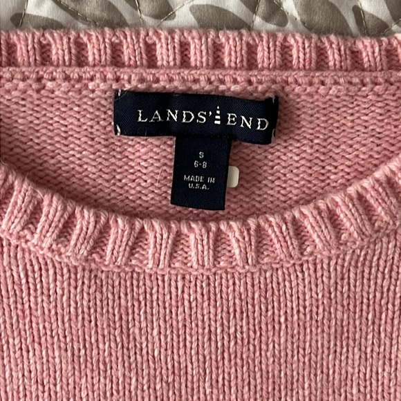 🎀Lands’ End Classic Crewneck Sweater 6-8 - Picture 2 of 12